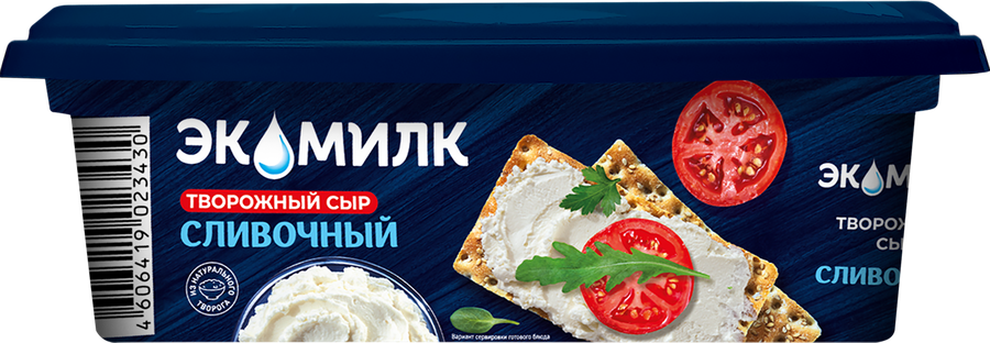 Сыр творожный ЭКОМИЛК 60%, без змж, 120г, предпросмотр