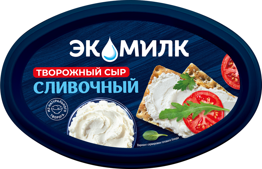 Сыр творожный ЭКОМИЛК 60%, без змж, 120г, превью