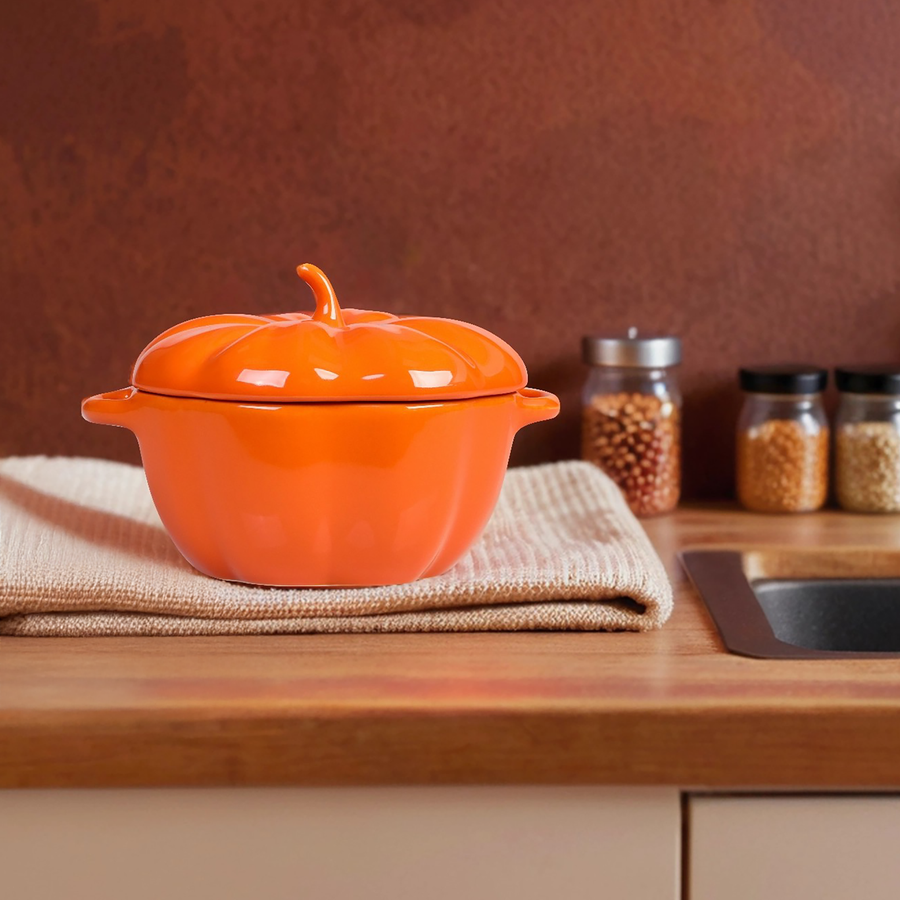 Форма для запекания HOMECLUB Pumpkin 15,7x12x10см, керамика, черный, Арт. OS-PS1, превью