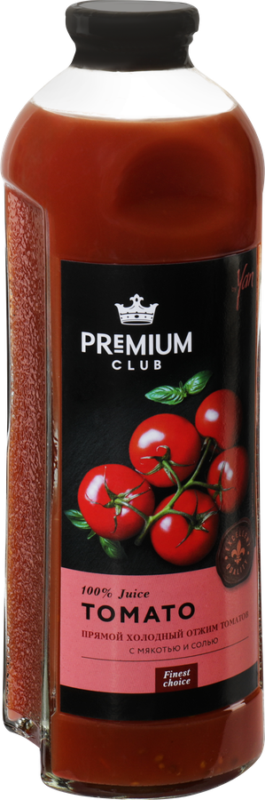 Сок PREMIUM CLUB из томатов с мякотью прямой холодный отжим, 0.93л, превью