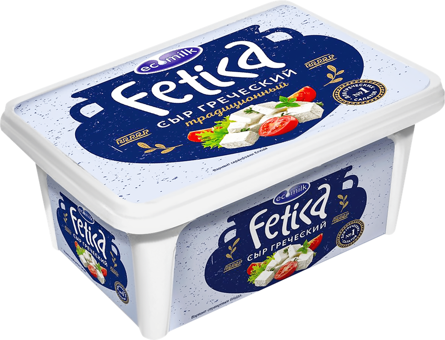 Сыр рассольный ЭКОМИЛК Фетика греческий 40%, без змж, вес сыра 400г, 490г, предпросмотр