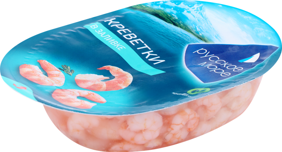 Креветки РУССКОЕ МОРЕ мясо в заливке, 180г, предпросмотр