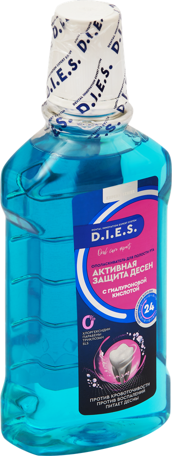 Ополаскиватель для рта D.I.E.S. Защита десен с гиалуроновой кислотой, 500мл, предпросмотр
