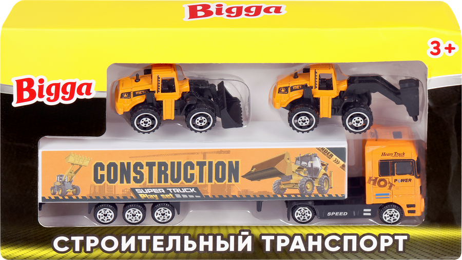 Набор игровой BIGGA Строительный транспорт, 3 предмета, Арт. BT960580, предпросмотр