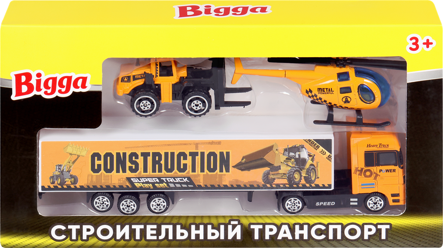 Набор игровой BIGGA Строительный транспорт, 3 предмета, Арт. BT960580, предпросмотр