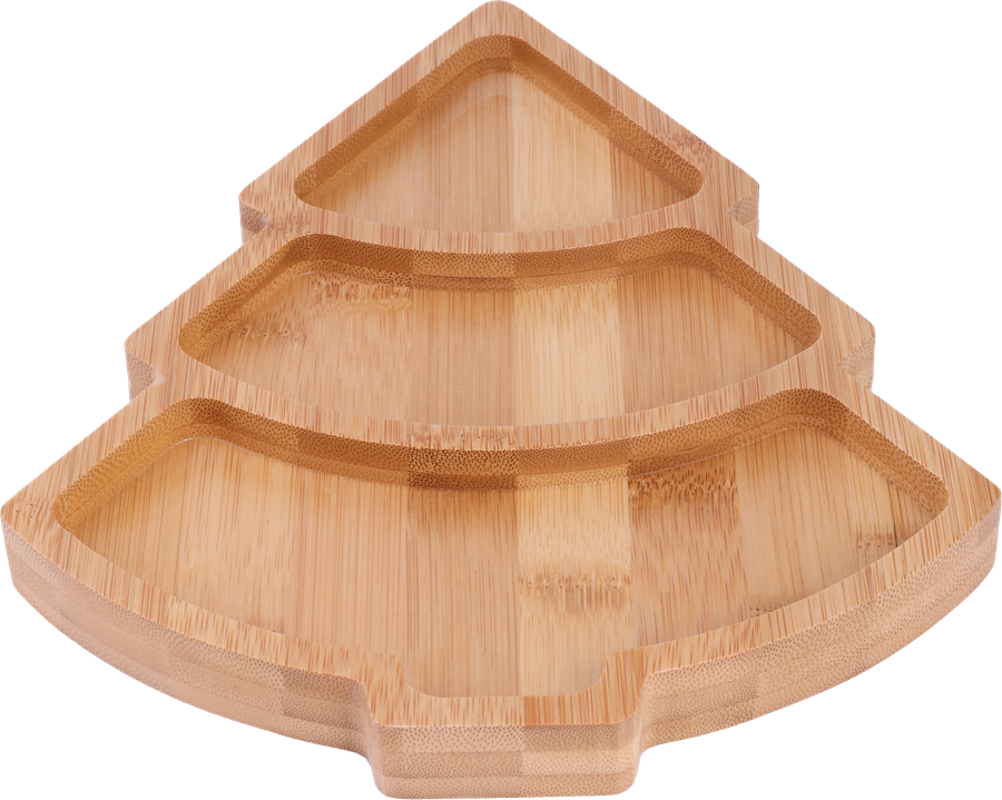 Менажница HOMECLUB Елочка, 25x20см, бамбук, Арт. OS23003, предпросмотр