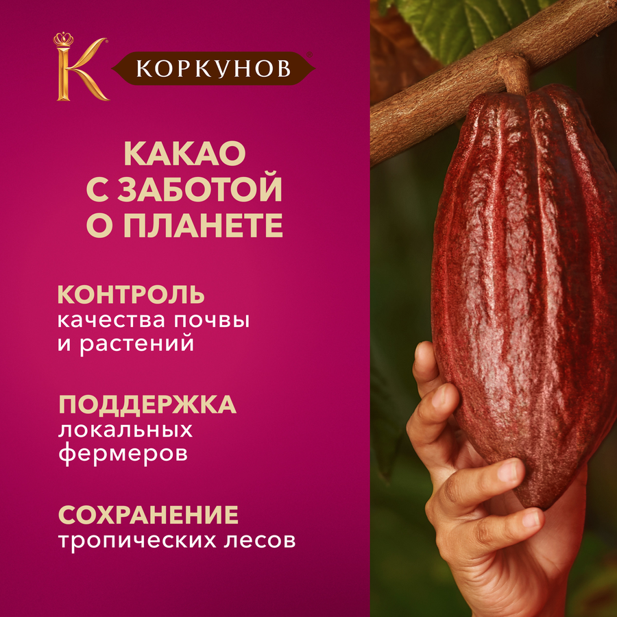 Конфеты КОРКУНОВ Ассорти из темного и молочного шоколада, 165г, превью