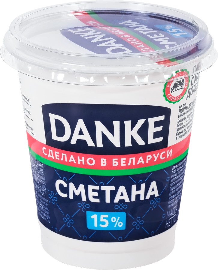 Сметана DANKE 15%, без змж, 300г, превью