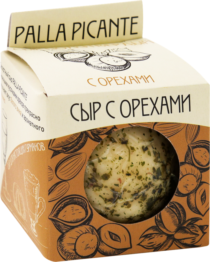 Сыр полутвердый PALLA PICANTE с орехами 50%, без змж, 160г, предпросмотр