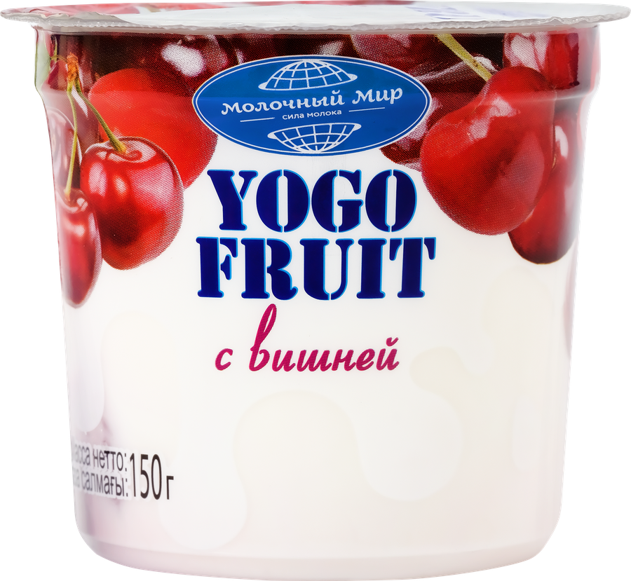 Йогурт YOGO FRUIT Вишня двухслойный 2,5%, без змж, 150г, превью