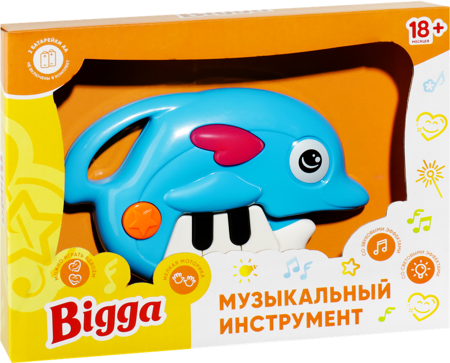 Игрушка BIGGA Музыкальный инструмент со световыми и звуковыми эффектами, Арт. HWNK-740-2, превью