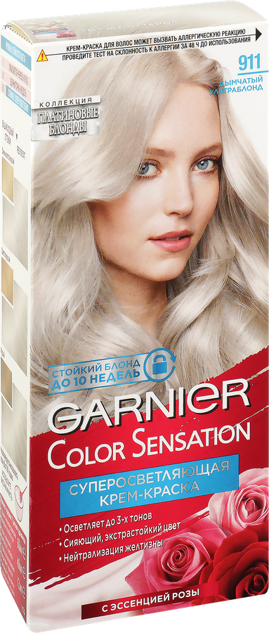Краска для волос GARNIER Color Sensation Платиновый Блонд 911 Дымчатый ультраблонд, 110мл, превью