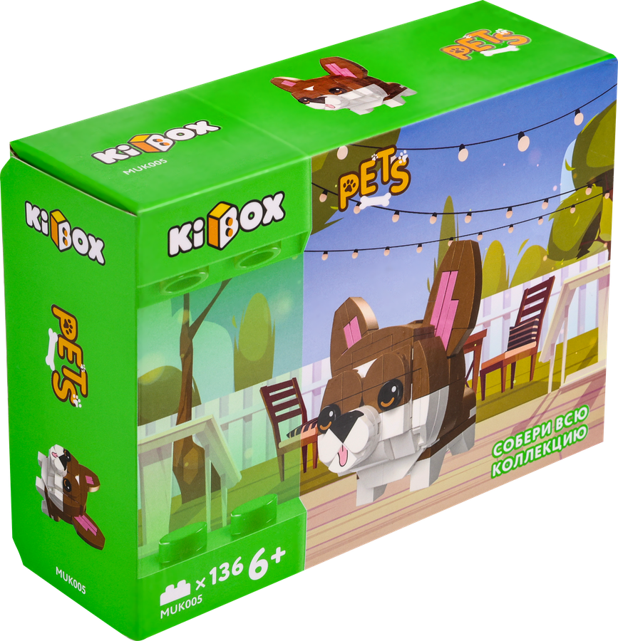 Конструктор KIBOX Корги, 136 деталей, Арт. MUK005, предпросмотр
