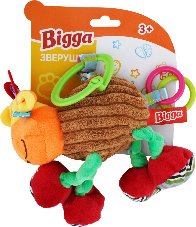 Игрушка мягкая BIGGA Зверушка, 15см, Арт. 1911M028, превью