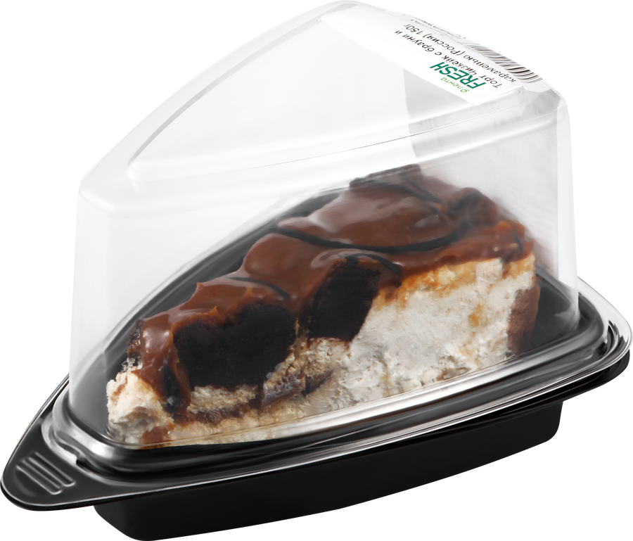 Торт ЛЕНТА FRESH Чизкейк с брауни и карамелью, 150г, превью