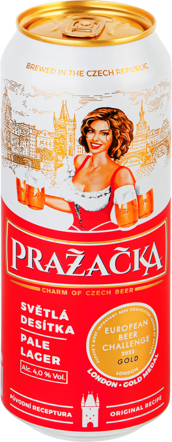Пиво светлое PRAZACKA Пражечка классическое фильтрованное пастеризованное 4%, 0.5л, предпросмотр
