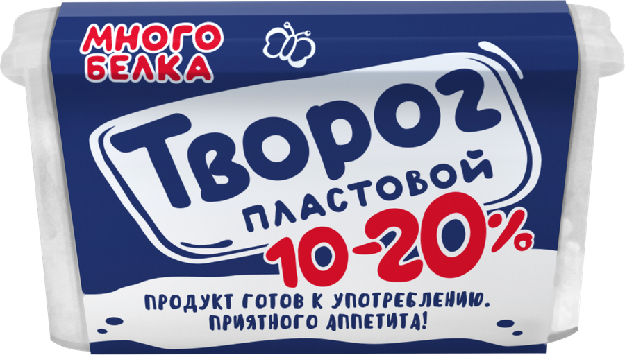 Творог пластовой НАШЕЙ ДОЙКИ из молока 10–20%, без змж, 350г, превью