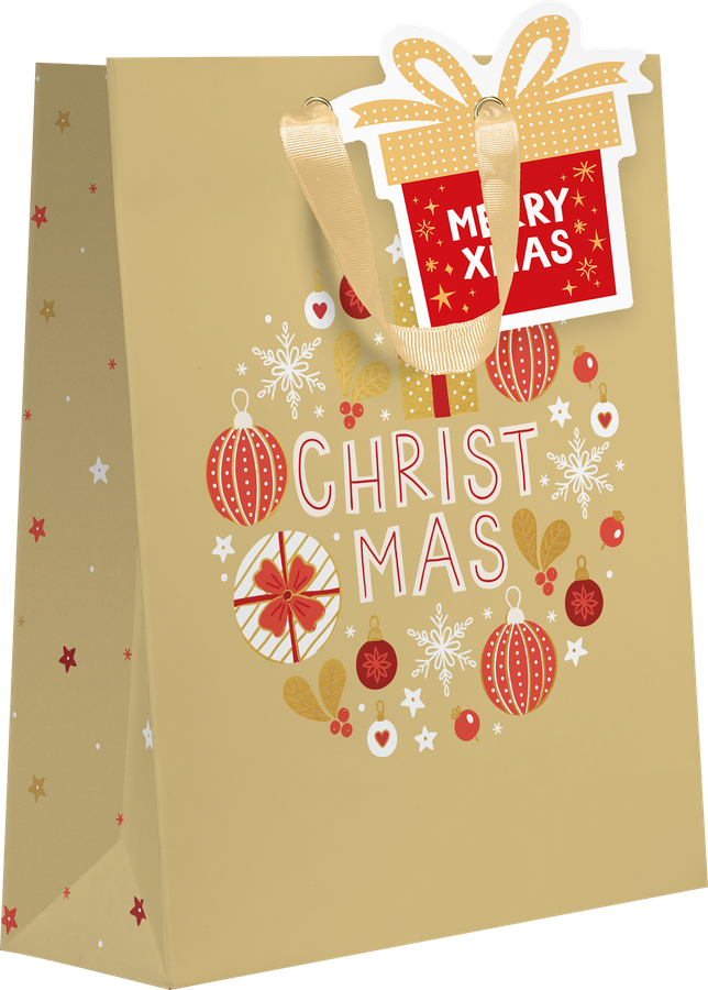 Пакет подарочный X-mas, евролюкс, 31x41x12см, Арт. XLL, предпросмотр