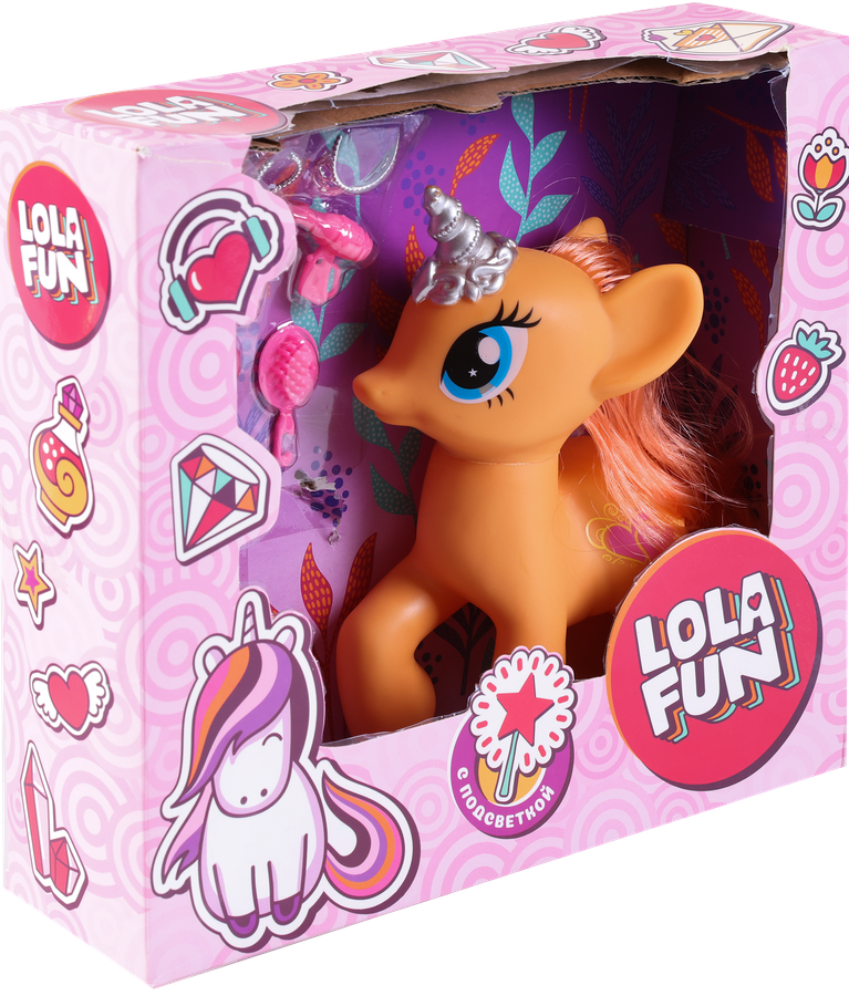 Набор игровой LOLA FUN Единорог с аксессуарами, со световыми и звуковыми эффектами, Арт. LM676184, предпросмотр