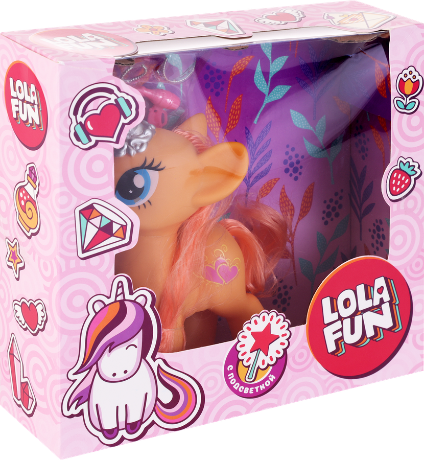 Набор игровой LOLA FUN Единорог с аксессуарами, со световыми и звуковыми эффектами, Арт. LM676184, превью