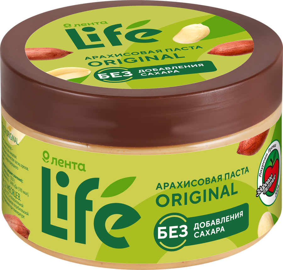 Паста арахисовая ЛЕНТА LIFE, 250г, превью