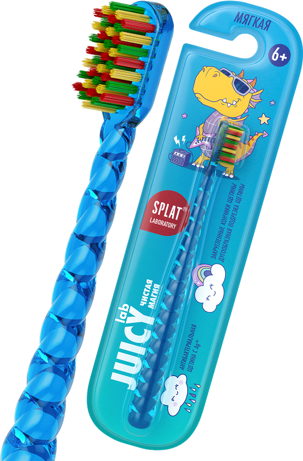 Зубная щетка детская SPLAT Juicy Lab UniMagic/Магия единорога с ионами серебра, с 6 лет, предпросмотр