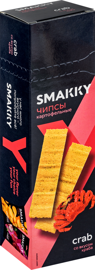 Чипсы картофельные SMAKKY со вкусом краба, 100г, превью