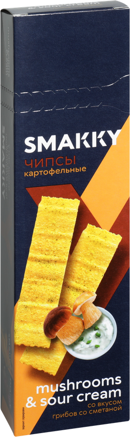 Чипсы картофельные SMAKKY со вкусом грибов со сметаной, 100г, превью