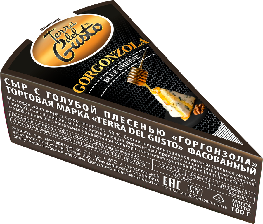 Сыр CHEEZZI Terra Del Gusto Горгонзола 60%, без змж, 100г, превью