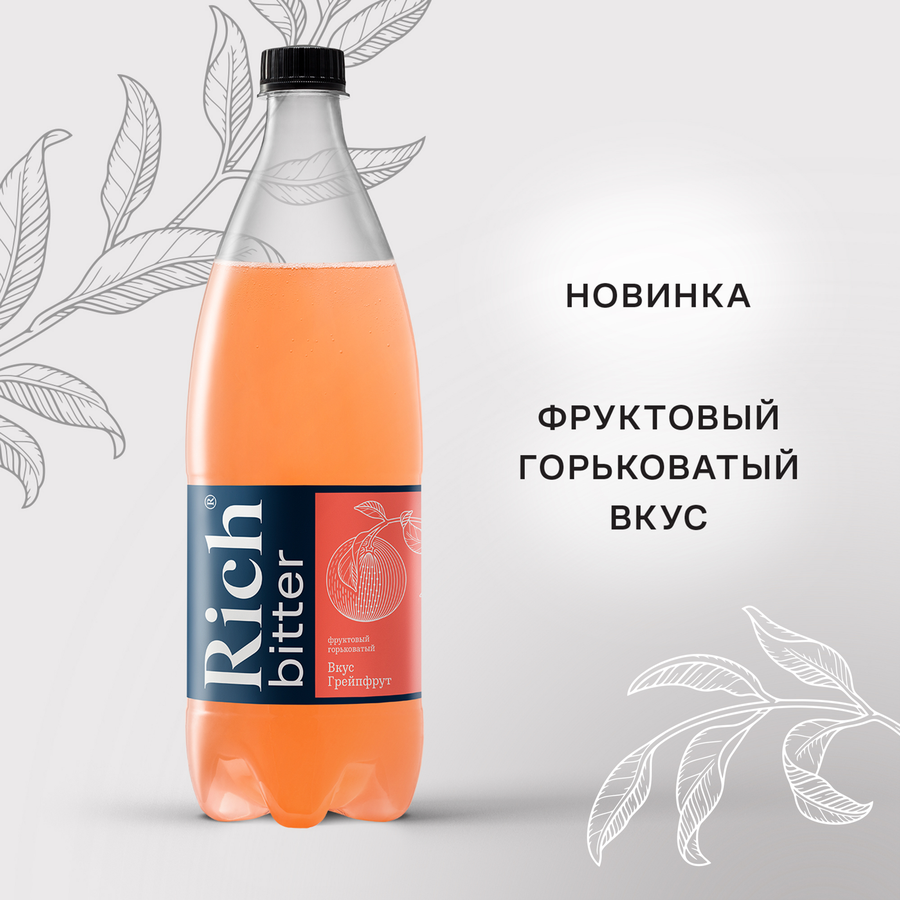 Напиток RICH Тоник Bitter Грейпфрут среднегазированный, 1л, предпросмотр
