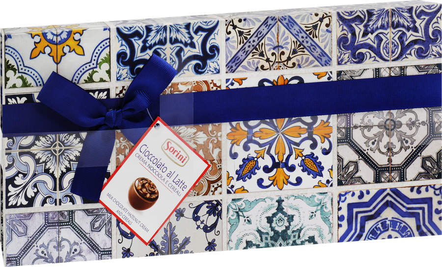 Конфеты SORINI Maja maiolica из молочного шоколада с ореховой начинкой и хрустящими хлопьями, 270г, превью