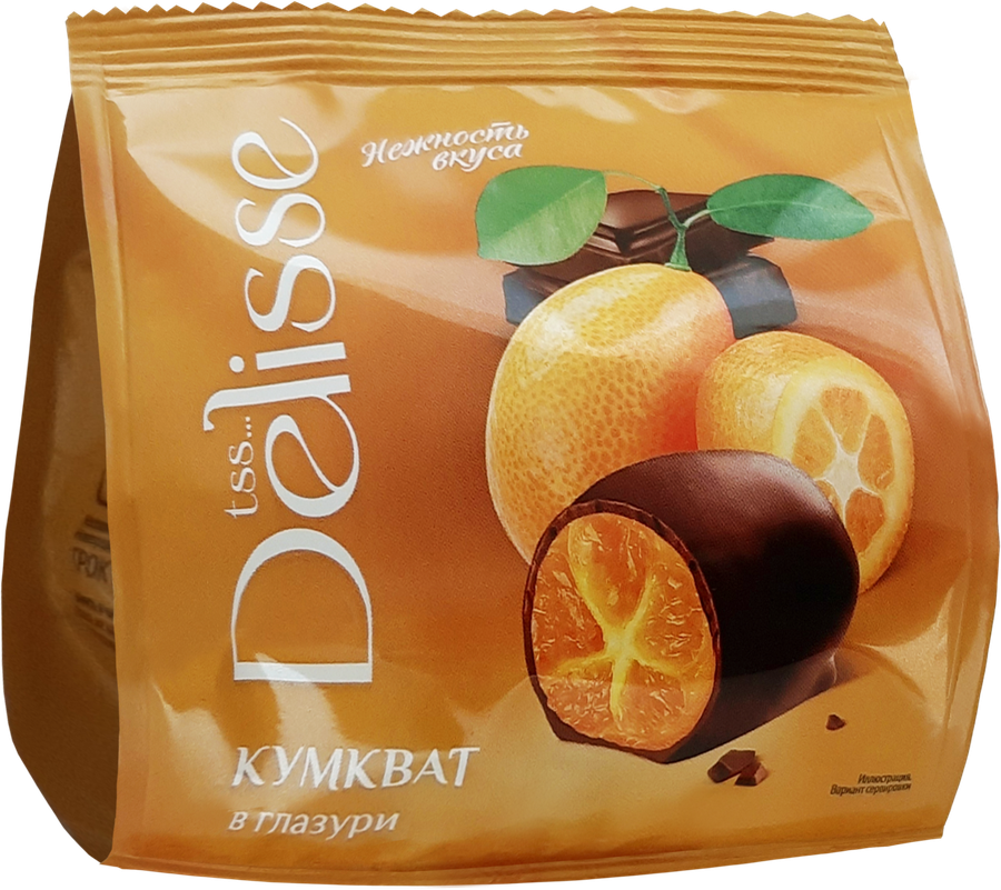 Конфеты DELISSE кумкват в глазури, 100г, превью
