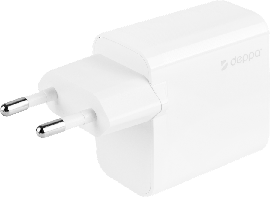 Устройство зарядное сетевое DEPPA USB-C+USB A, PD 3.0, QC 3.0, 20W, белый, Арт. 11398, предпросмотр