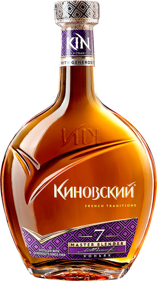 Коньяк КИНОВСКИЙ выдержанный КВ 7 лет 40%, п/у, 0.5л, превью