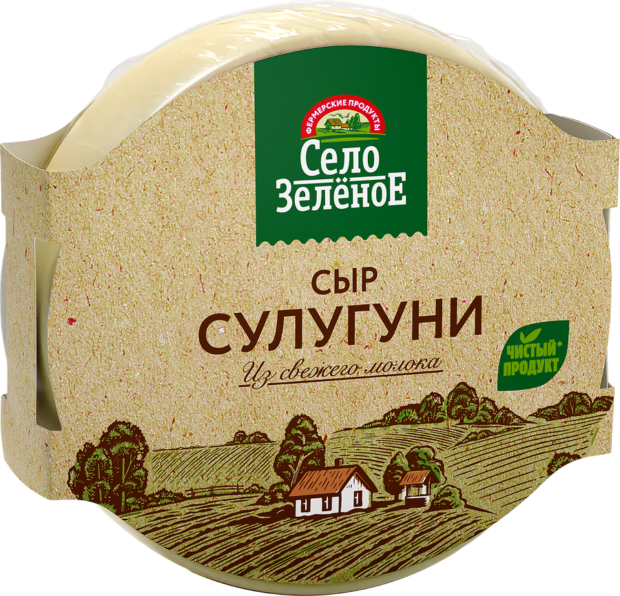 Сыр СЕЛО ЗЕЛЕНОЕ Сулугуни 40%, без змж, 300г, предпросмотр