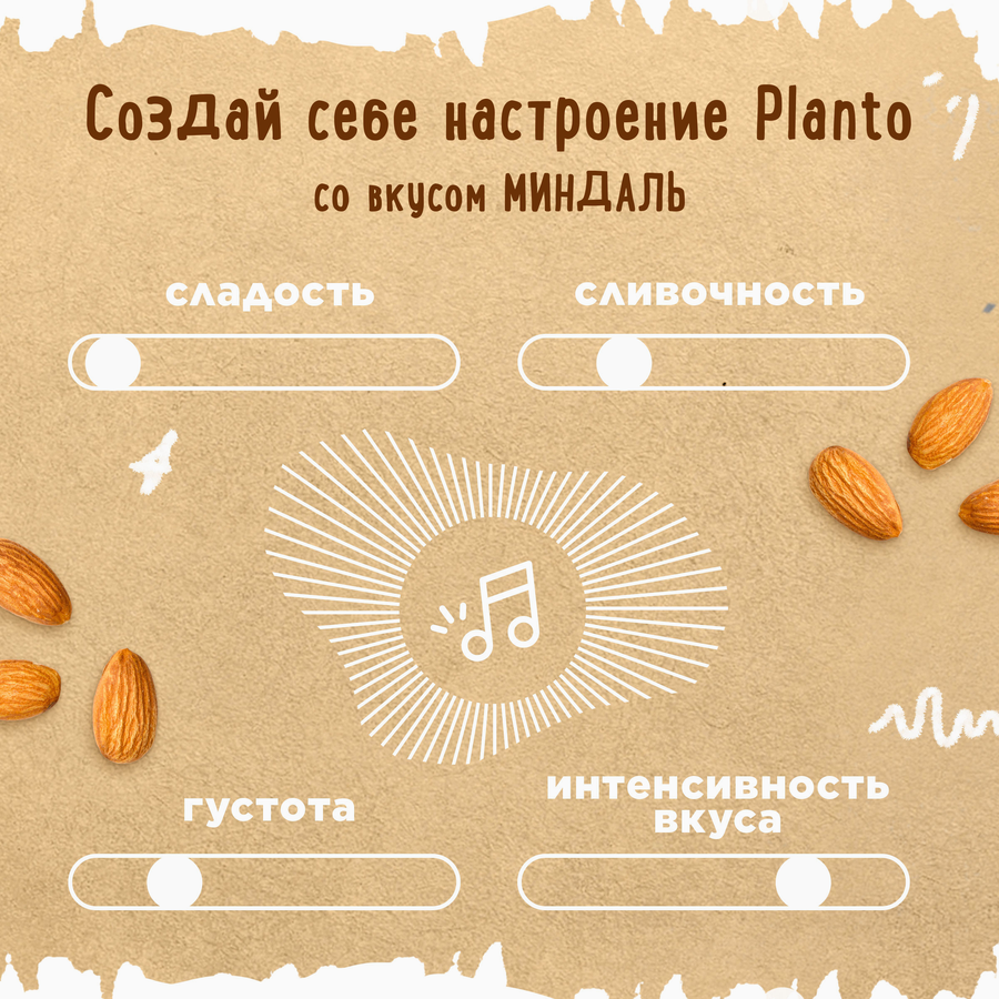 Напиток растительный PLANTO Миндальный без сахара 1,2%, 1л, предпросмотр