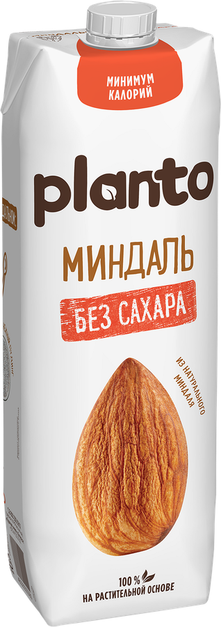 Напиток растительный PLANTO Миндальный без сахара 1,2%, 1л, предпросмотр