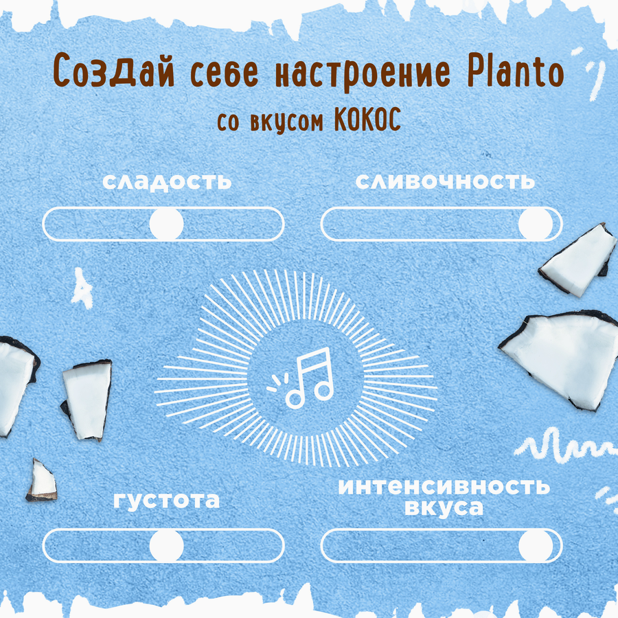 Напиток растительный PLANTO Barista Кокосовый с соей 1,3%, 1л, превью