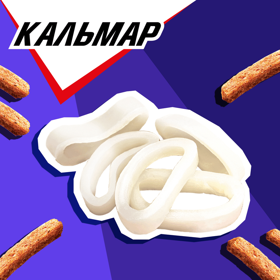 Сухарики ржано-пшеничные ХРУСTEAM Кальмар, 60г, превью