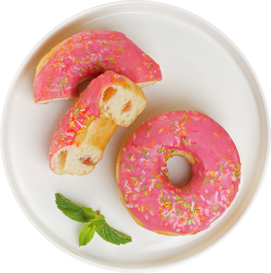 Донат ЛЕНТА FRESH с клубничным кремом, 65г, превью