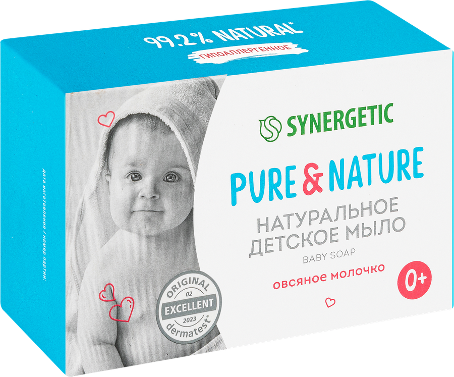 Мыло детское SYNERGETIC Овсяное молочко, 90г, превью