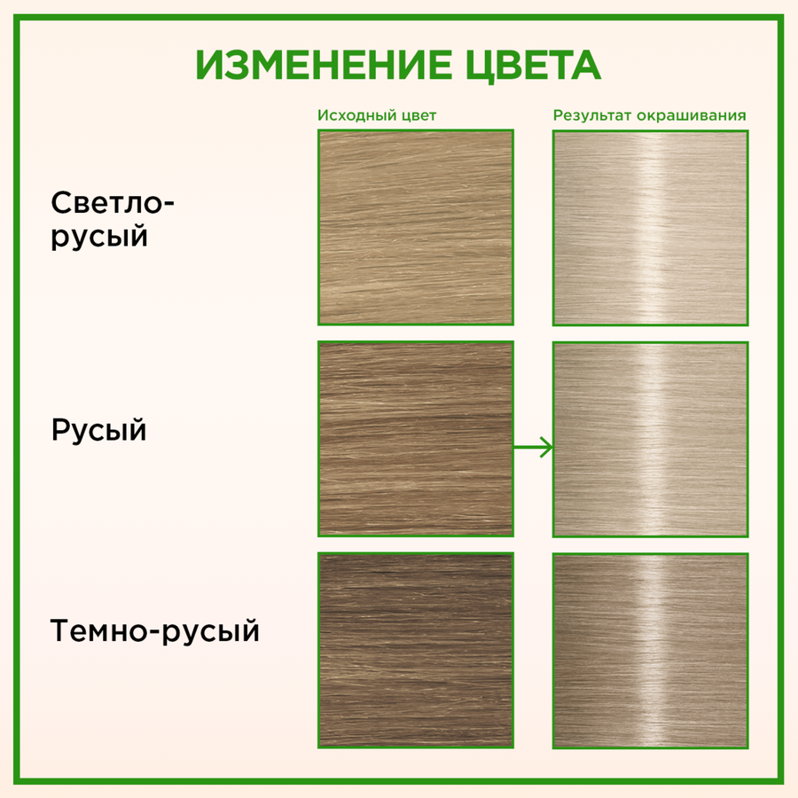 Крем-краска для волос ПАЛЕТТ Naturia 10–2 Холодный блондин, 110мл, предпросмотр