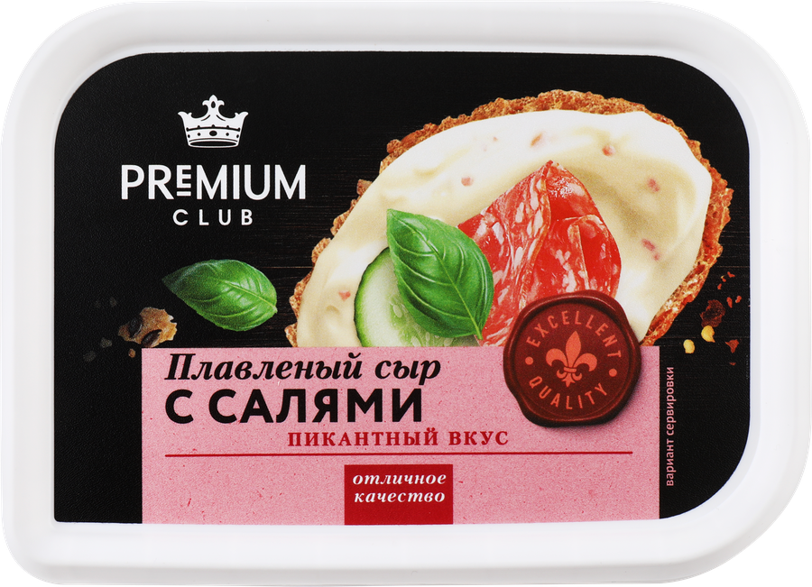 Сыр плавленый PREMIUM CLUB с салями 35%, без змж, 400г, предпросмотр