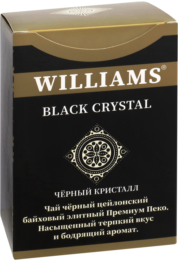 Чай черный WILLIAMS Black Crystal Премиум Пеко байховый цейлонский элитный, листовой, 100г, превью