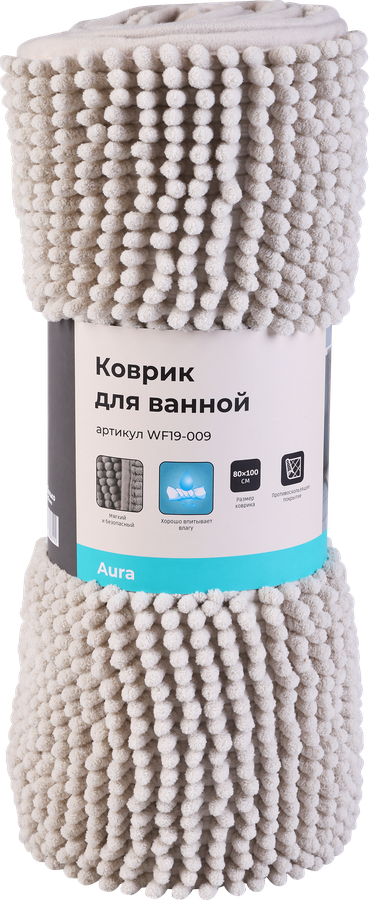 Коврик для ванной HOMECLUB Aura 80х100см, шенилл, превью