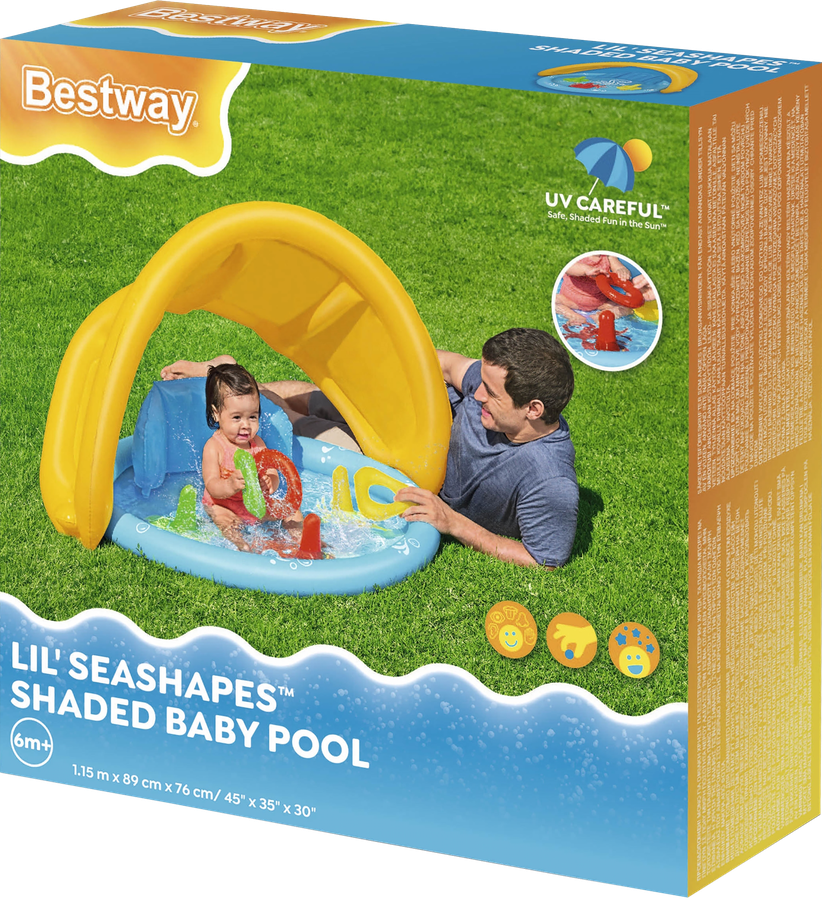 Бассейн детский BESTWAY Морские формы 115х89см, Арт. 52568, превью