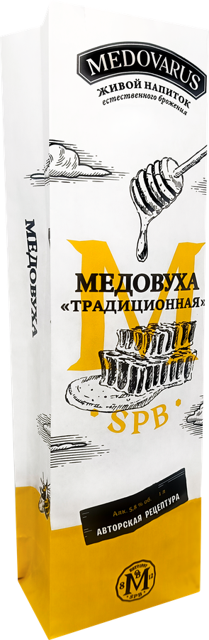 Медовуха MEDOVARUS фильтрованная непастеризованная разливная 5,8%, 1л, превью