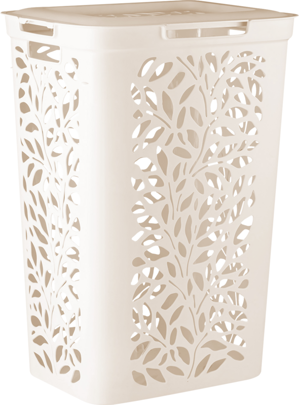 Корзина для белья ПОЛИМЕРБЫТ Leaves, 60л, Арт. 434890795, предпросмотр