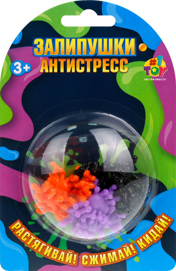 Игрушка 1TOY Залипуха,&nbsp;жмяка&nbsp;липучая,&nbsp;в ассортименте, превью