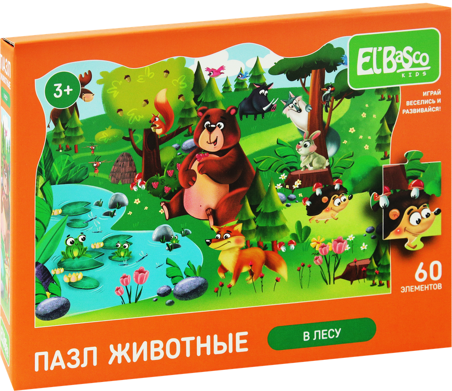 Пазл EL'BASCOKIDS 60 элементов, в ассортименте, Арт. ET01-018-021, предпросмотр